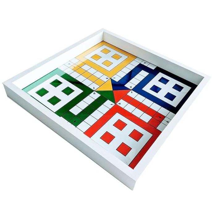 木质飞行棋游戏盘（17x17英寸玻璃面）